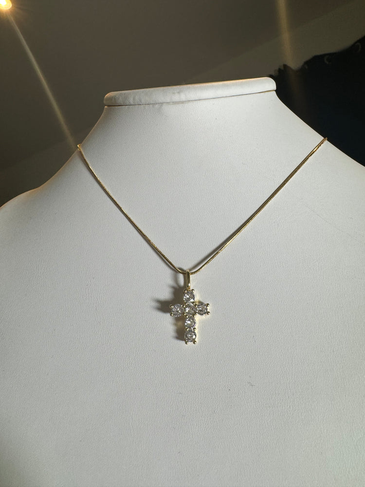 CZ Mini Cross Necklace