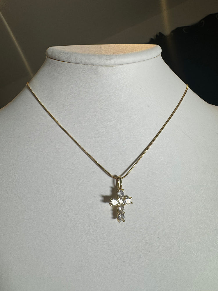 
                  
                    CZ Mini Cross Necklace
                  
                
