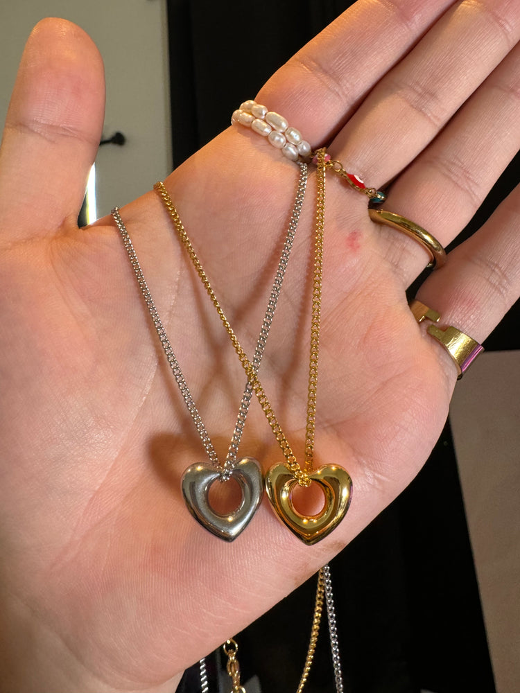 
                  
                    Bubble Heart Outline Necklace
                  
                