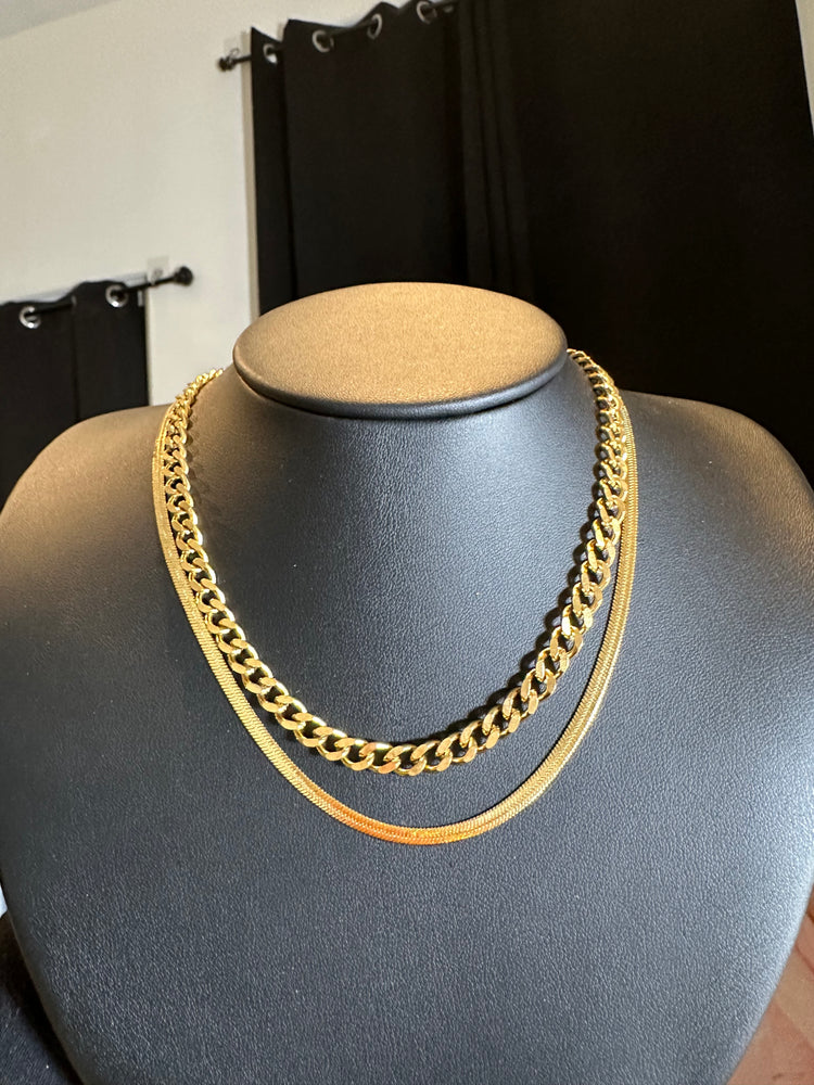 
                  
                    Curb Flat Set Necklace
                  
                