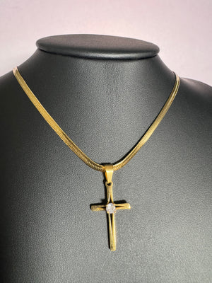 
                  
                    Crystal Gem Flat Cross Necklace
                  
                