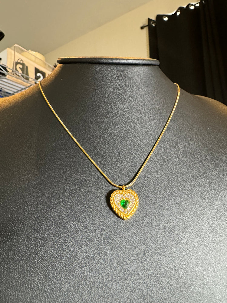 
                  
                    Emerald Heart Necklace
                  
                