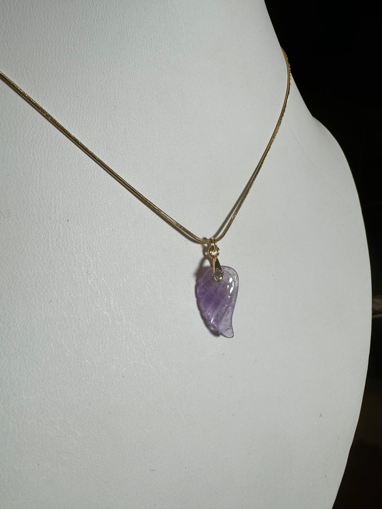 Amethyst wing necklace ￼