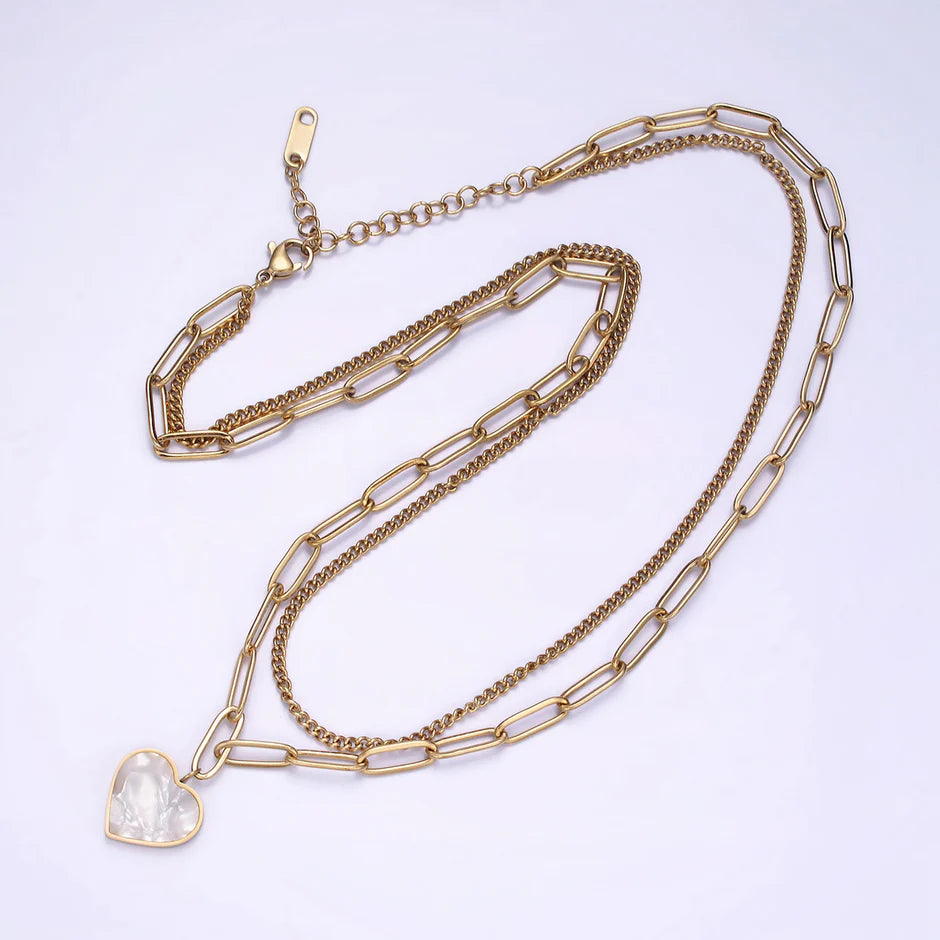 
                  
                    Paper Clip Shell Pearl Chain Set
                  
                