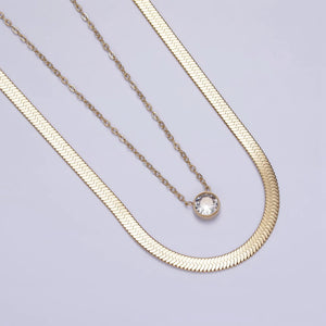 
                  
                    Flat Crystal Necklace Set
                  
                