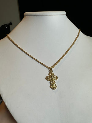 
                  
                    Vintage Italian Cross Rope Necklace
                  
                