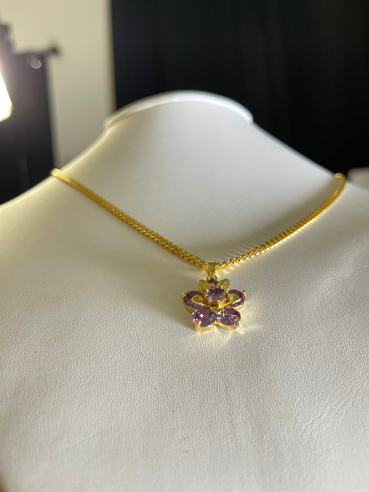 Flower Gem Necklace