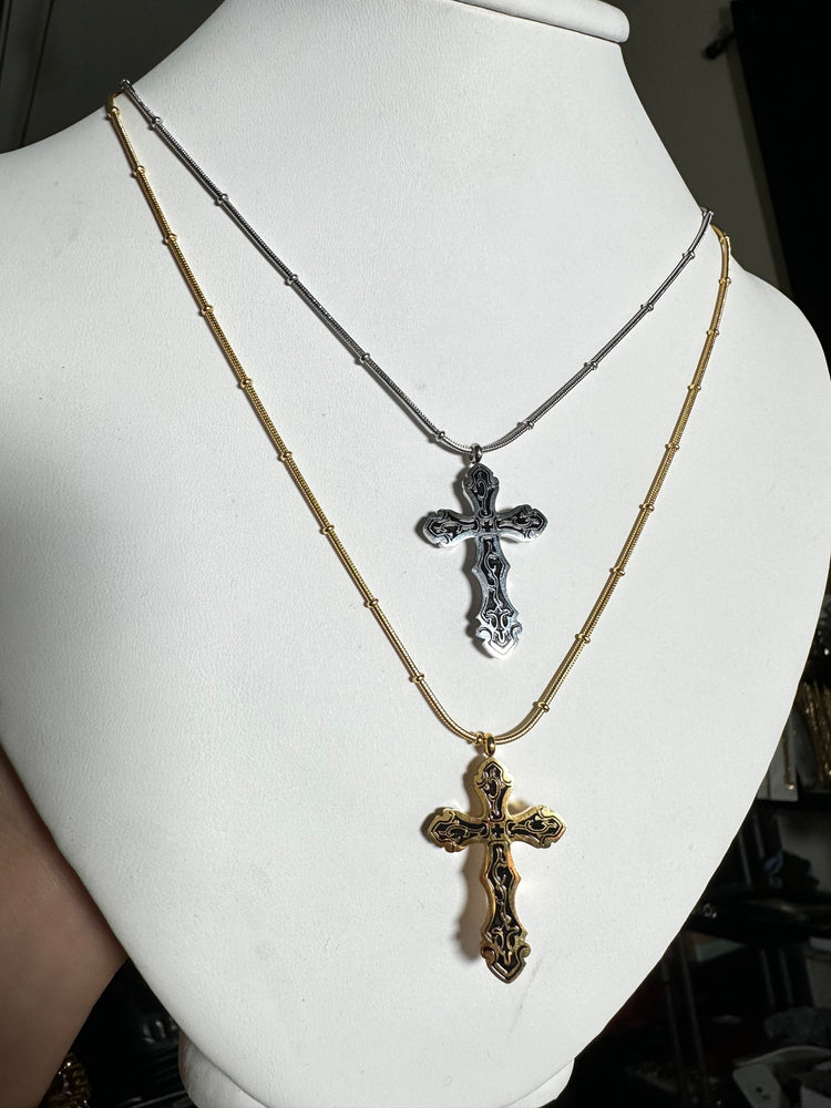 
                  
                    Gothic Lined Cross necklaces
                  
                