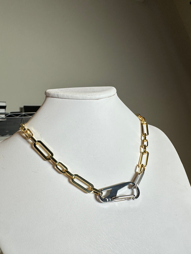 
                  
                    Two Tone Clasp Necklace
                  
                