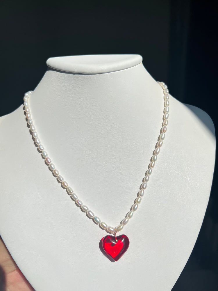 
                  
                    Pearl Heart Necklace
                  
                
